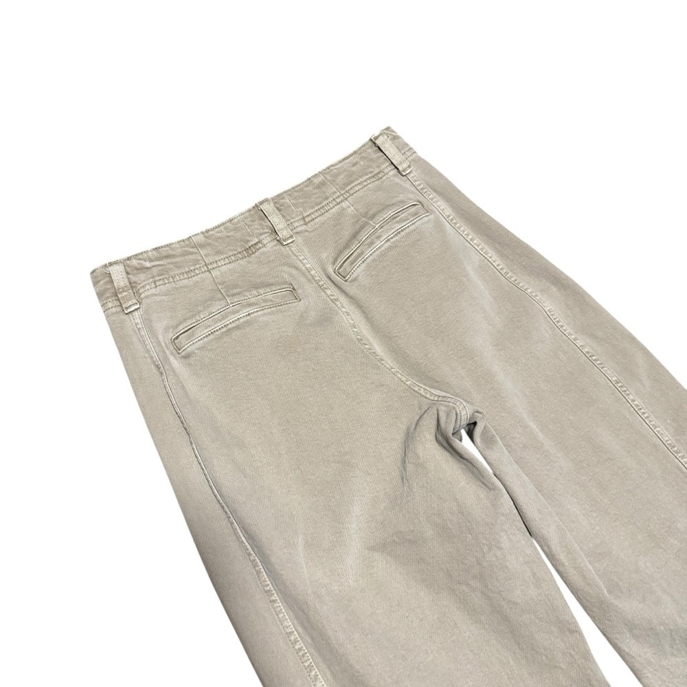 Madewell Tapered Denim Trouser Women's 27 High Rise Khaki Cotton Blend Jean - Picture 5 of 7
